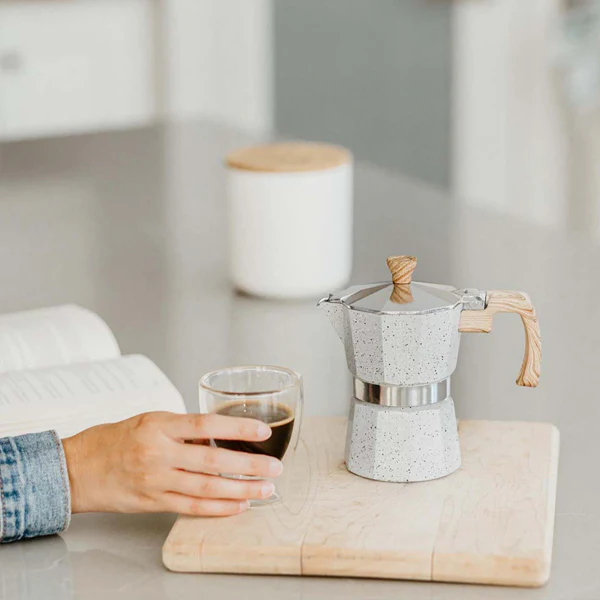 GROSCHE Milano Stovetop Espresso Maker - Stone - Image 5